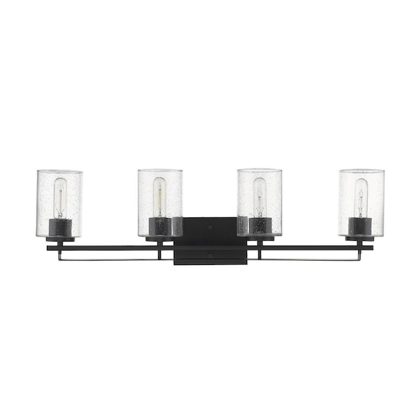 Estallar 9.5 x 31.5 x 6 in. Orella 4-Light Matte Black Sconce ES3093023 - main